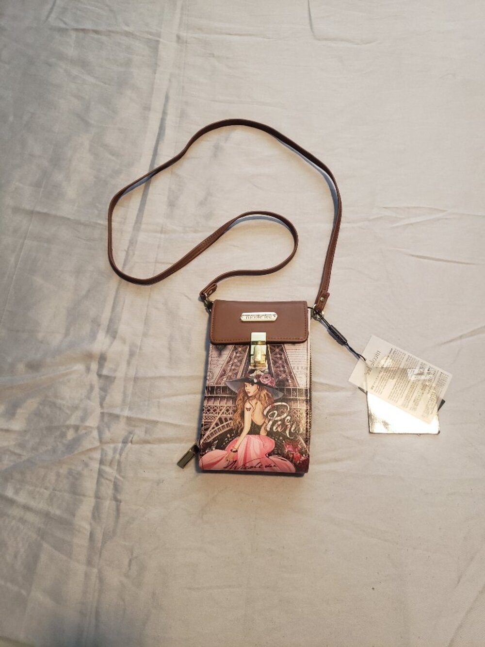 NWT Nicole Lee Vivian Dreams Paris Mini Crossbody Phone Bag
